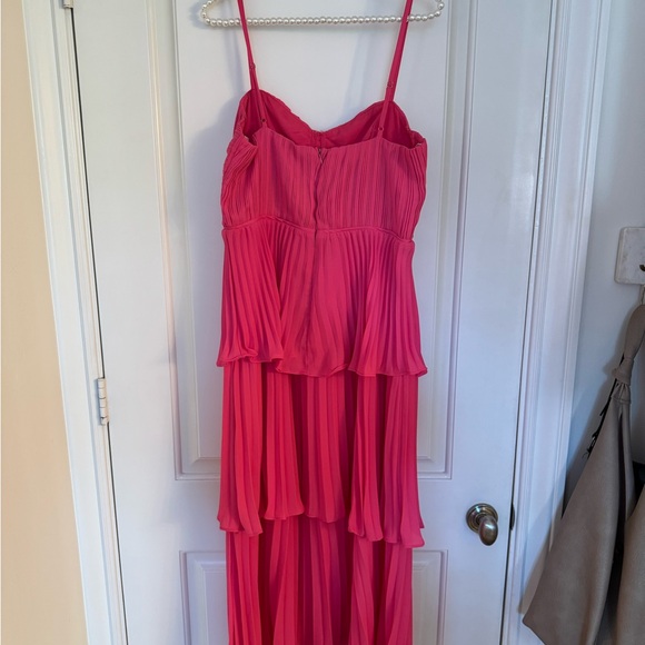 Lulu's Vibrant Pink Pleated Dress - Picture 2 of 6